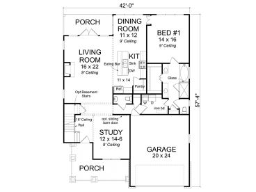 1st Floor Plan, 059H-0225
