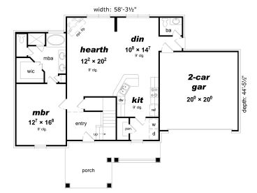 1st Floor Plan, 061H-0162