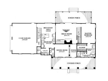 1st Floor Plan, 063H-0137
