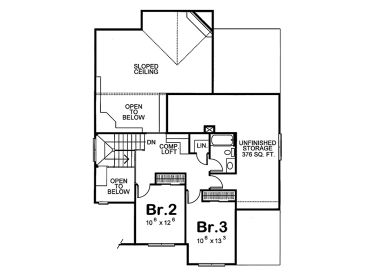 2nd Floor Plan, 031H-0141