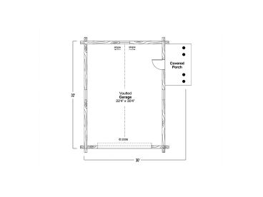 Garage Floor Plan, 051L-0006