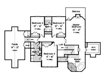 2nd Floor Plan, 043H-0156