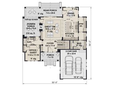 1st Floor Plan, 023H-0214