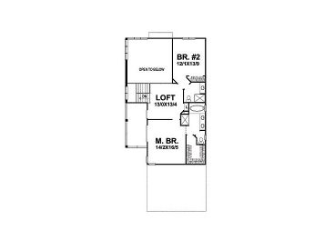 2nd Floor Plan, 016H-0044