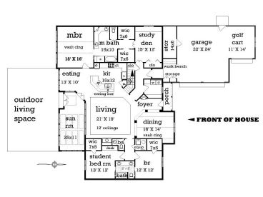 1st Floor Plan, 021H-0234