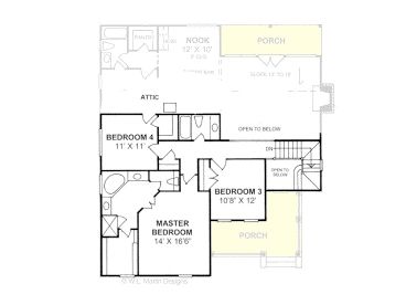 2nd Floor Plan, 059H-0055