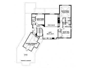 2nd Floor Plan, 029H-0036