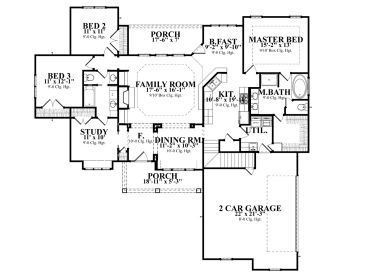 1st Floor Plan, 073H-0013