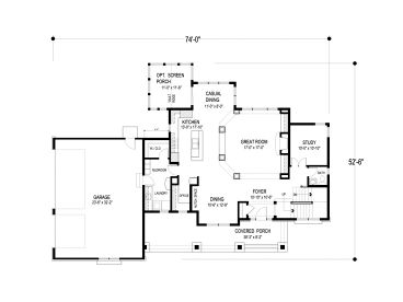 1st Floor Plan, 007H-0121