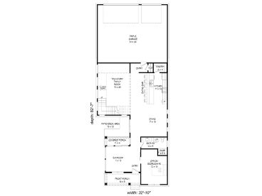1st Floor Plan, 062H-0123