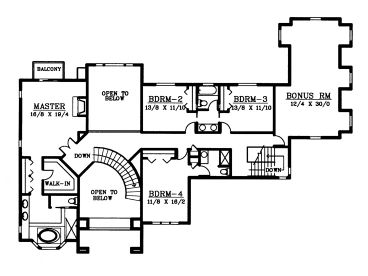 2nd Floor Plan, 026H-0051
