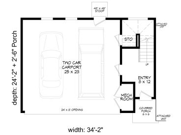 1st Floor Plan, 062H-0399