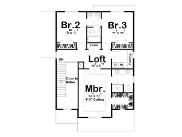 2nd Floor Plan, 050H-0339