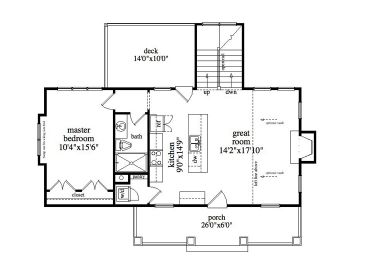1st Floor Plan, 053H-0077