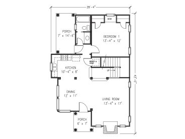 1st Floor Plan, 054H-0099