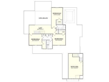 2nd Floor Plan, 080H-0022