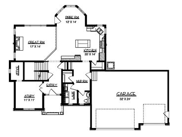 1st Floor Plan, 022H-0094