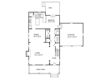1st Floor Plan, 045H-0020