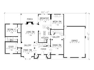1st Floor Plan, 054H-0015