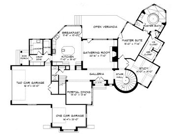 1st Floor Plan, 029H-0063