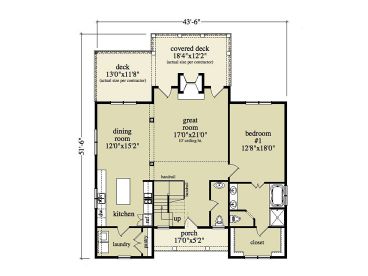 1st Floor Plan, 053H-0037