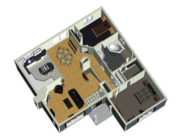 Floor Plan 3D, 072H-0034