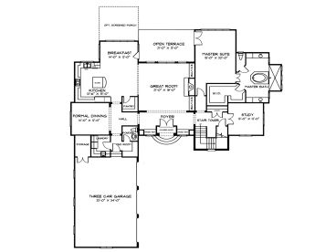1st Floor Plan, 029H-0074