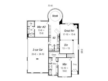1st Floor Plan, 061H-0137