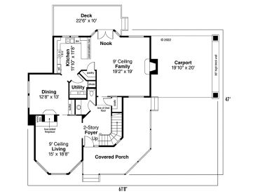 1st Floor Plan, 051H-0386