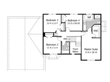 2nd Floor Plan, 023H-0007