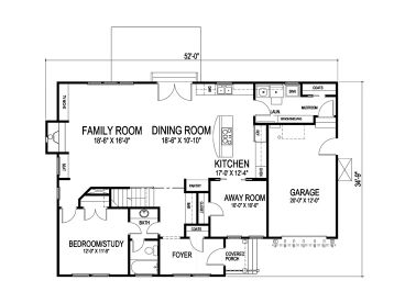 1st Floor Plan, 058H-0044