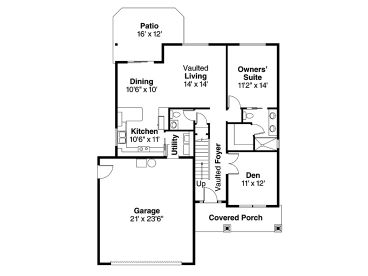 1st Floor Plan, 051H-0154