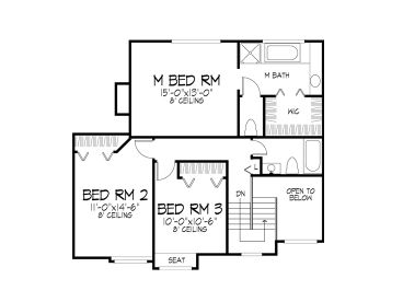 2nd Floor Plan, 022H-0072