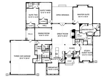 1st Floor Plan, 029H-0035