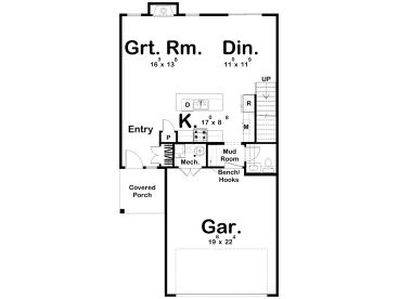 1st Floor Plan, 050H-0516