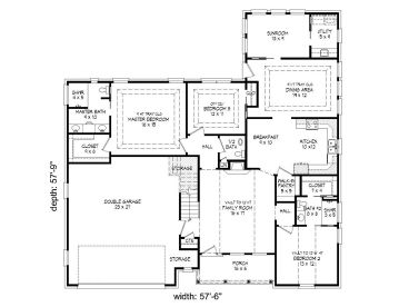 1st Floor Plan, 062H-0181