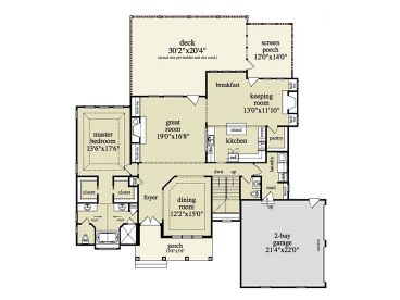 1st Floor Plan, 053H-0048