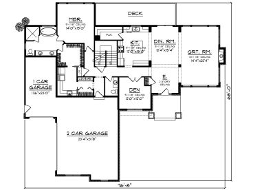 1st Floor Plan, 020H-0450