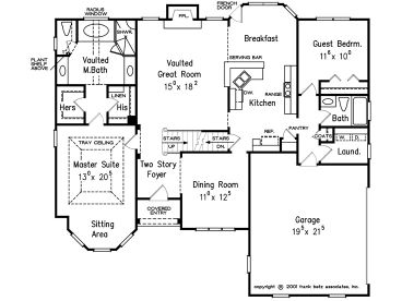 1st Floor Plan, 086H-0011
