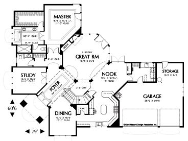 1st Floor Plan, 034H-0122