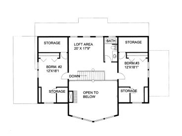 2nd Floor Plan, 012H-0209