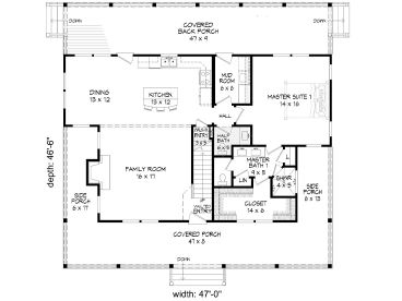 1st Floor Plan, 062H-0225