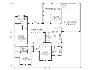 1st Floor Plan, 054H-0094