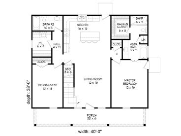 1st Floor Plan, 062H-0333