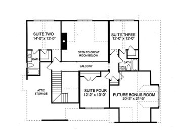 2nd Floor Plan, 029H-0113