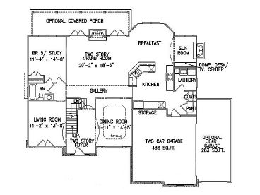 1st Floor Plan, 084H-0004