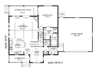 1st Floor Plan, 062H-0119