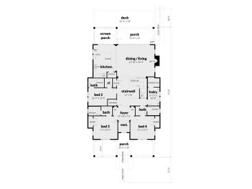 1st Floor Plan, 052H-0133