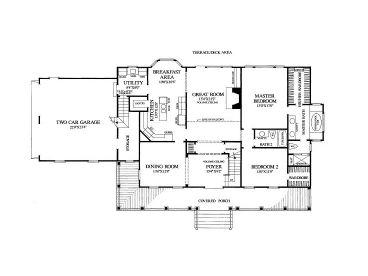1st Floor Plan, 063H-0134