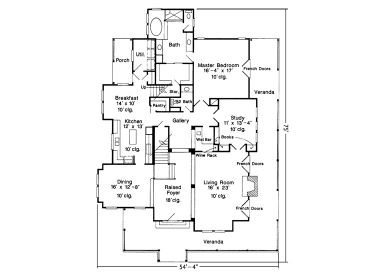 1st Floor Plan, 054H-0083